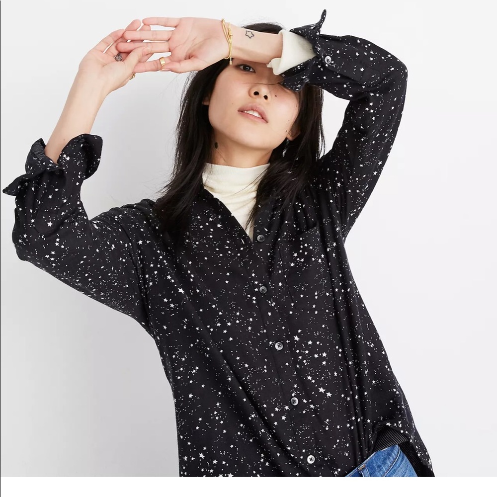 👚 Madewell Oversized Ex-Boyfriend Shirt in Star Print
